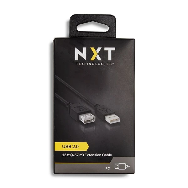 NXT Technologies™ 15' USB A Male/A Female, Black (NX29741) - Image 5