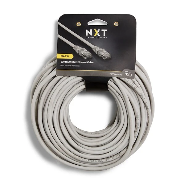 NXT Technologies™ NX56842 100' CAT-6 Cable, Gray - Image 5