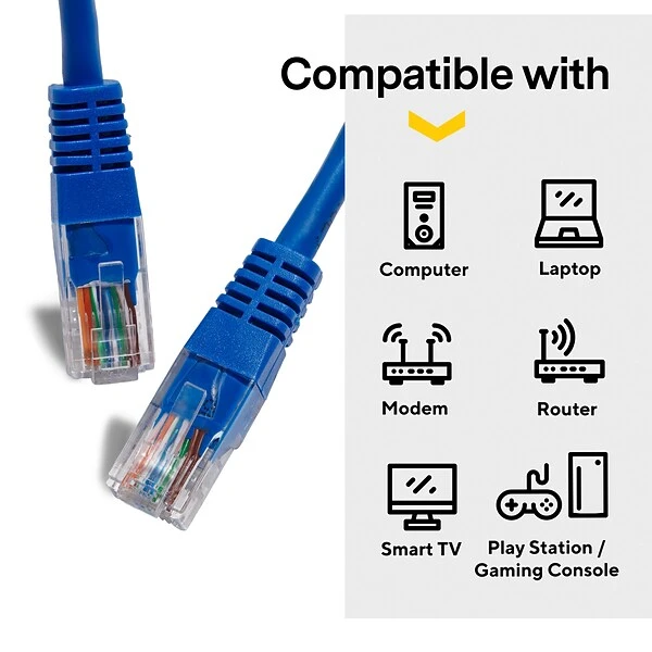 NXT Technologies™ NX29885 7' CAT-5e Cable, Blue - Image 3