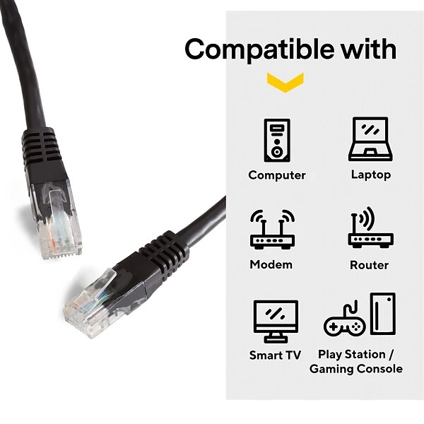 NXT Technologies™ NX29776 14' CAT-6 Cable, Black - Image 3