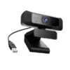 J5create USB 360° Rotation & 1080P HD Webcam, Black (JVCU100)