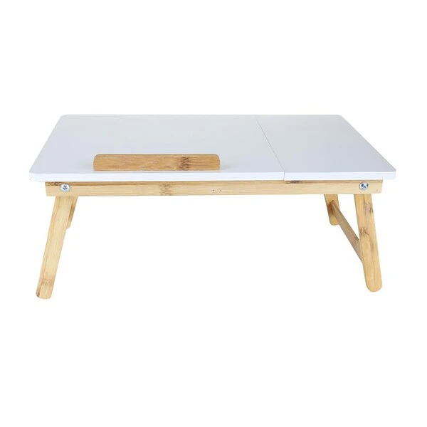 Mind Reader Bali Collection 21.25" X 13.19" Bamboo Lap Desk, White (BEDTRAYBM-WHT) - Image 2