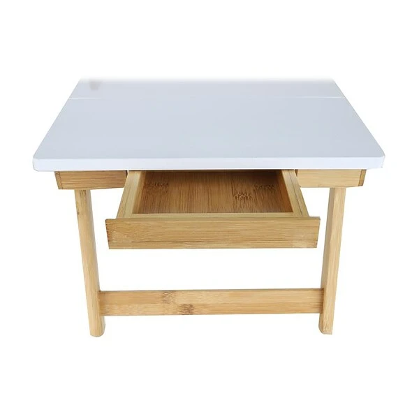 Mind Reader Bali Collection 21.25" X 13.19" Bamboo Lap Desk, White (BEDTRAYBM-WHT) - Image 3