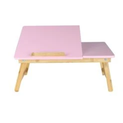 Mind Reader Bali Collection 21.25" X 13.19" Bamboo Lap Desk, Pink (BEDTRAYBM-PNK)
