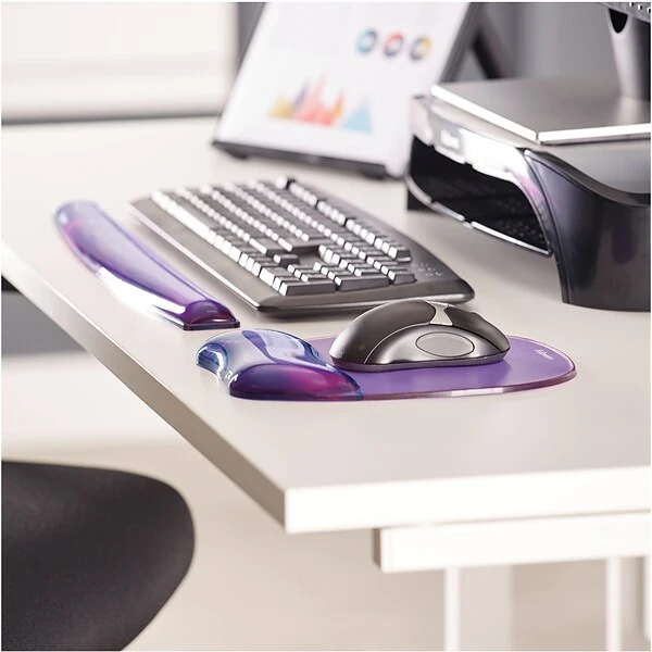 Fellowes Crystals Gel Wrist Rest, Purple (91437) - Image 3