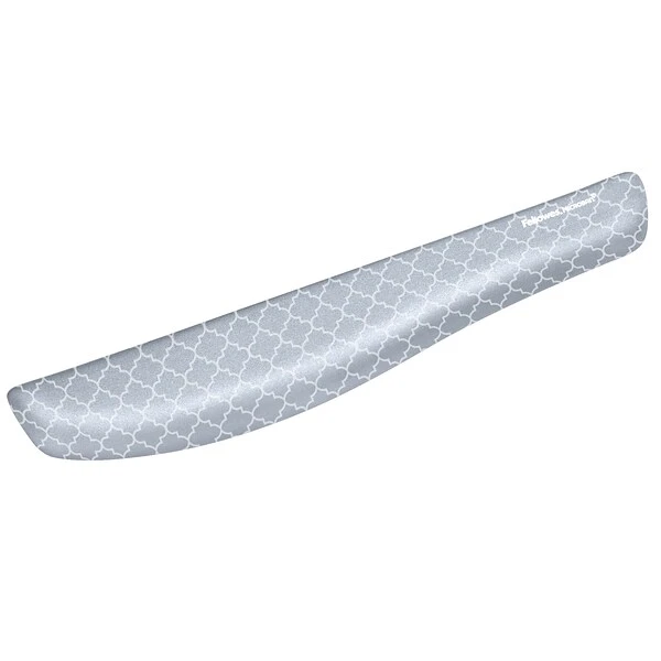 Fellowes PlushTouch Gel Wrist Rest, Gray Lattice (9549801)