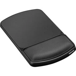 Fellowes Gel Mouse Pad/Wrist Rest Combo, Graphite/Platinum (91741)