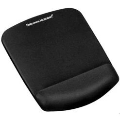 Fellowes PlushTouch Mouse Pad & Wrist Rest Combination With Microban, Black (9252001)?