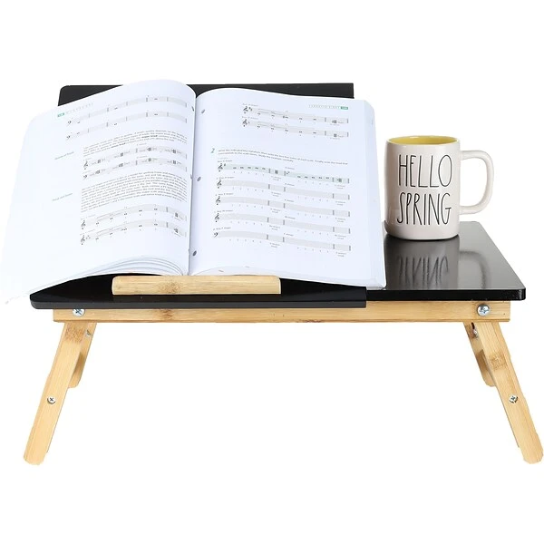 Mind Reader 21.5" X 13.5" Bamboo Lap Desk, Black (COOLTRAYBM-BLK) - Image 2