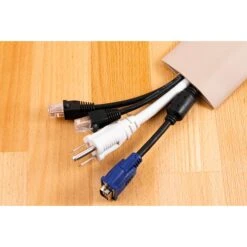 Cordinate 10 Ft Cord Cover, Rubber, Low Profile, Cable Protector, Tan (43002)