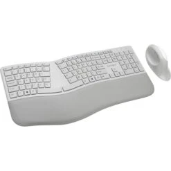 Kensington Pro Fit K75407US Wireless Ergonomic Keyboard And Mouse Combo, Gray