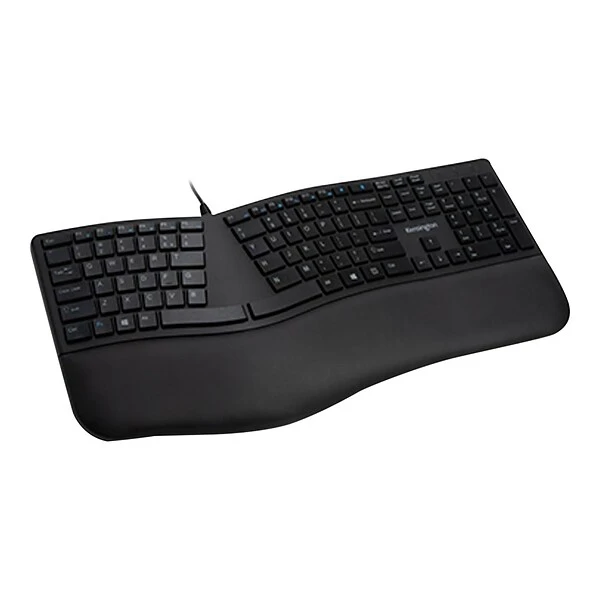Kensington Pro Fit Ergo Wired Keyboard, Black (K75400US)