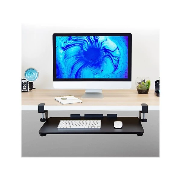 Mount-It! Adjustable Keyboard And Mouse Tray, Black (MI-7147) - Image 5