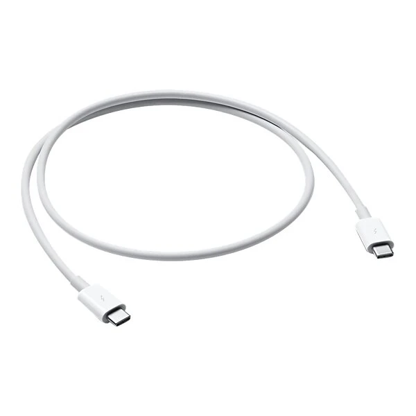 Apple 2.6' USB-C Thunderbolt 3 Cable, Male To Male, White (MQ4H2AM/A)