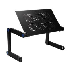 Mind Reader 20.5" X 10" Aluminum/Steel Lap Desk, Black (MLAPBEND-BLK)