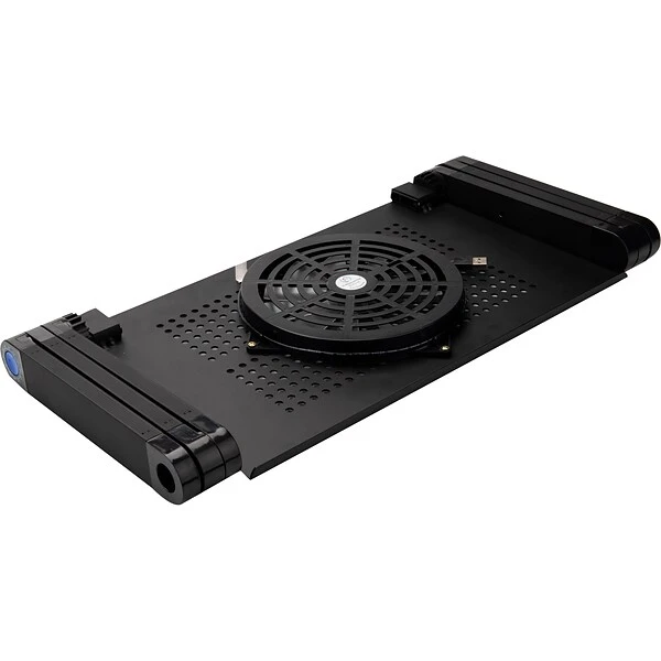 Mind Reader 20.5" X 10" Aluminum/Steel Lap Desk, Black (MLAPBEND-BLK) - Image 2