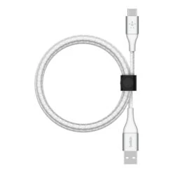 Belkin BOOST CHARGE Braided USB-C To USB-A Cable, 15 Cm / 6", White