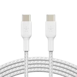 Belkin BOOST CHARGE 3.3 Ft. Braided USB-C To USB-C Cable, White (CAB004BT1MWH)