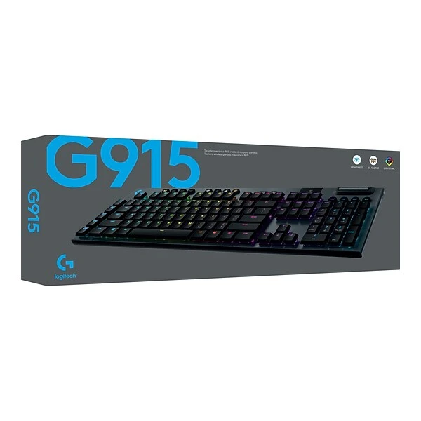 Logitech G915 TKL Tenkeyless LIGHTSPEED Wireless RGB Mechanical Gaming Keyboard, Carbon (920-009495) - Image 7