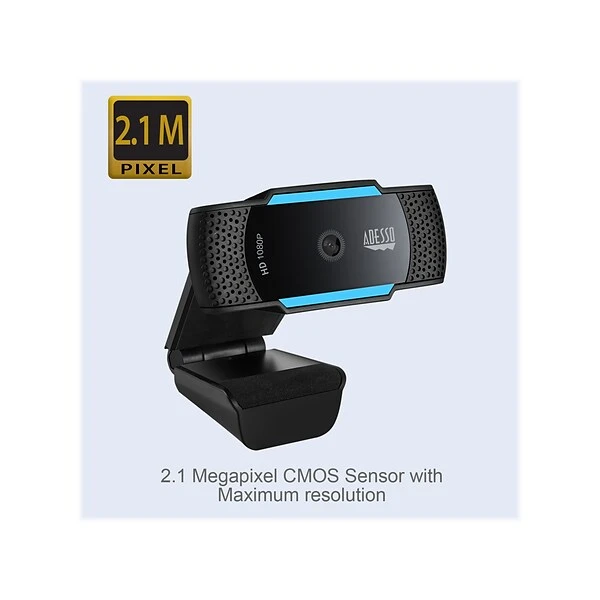 Adesso CyberTrack H5 2.1 Megapixels Universal Webcam (CYBERTRACKH5) - Image 2