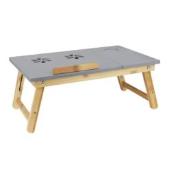 Mind Reader 21.5" X 13.5" Bamboo Laptop Tray, Gray (COOLTRAYBM-GRY)