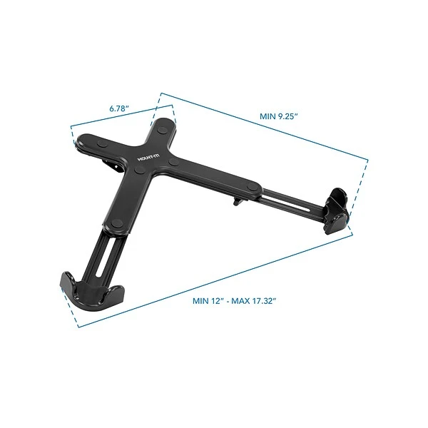 Mount-It! 12"-17.32" X 9.25" Steel Laptop Tray, Black (MI-5352T) - Image 5