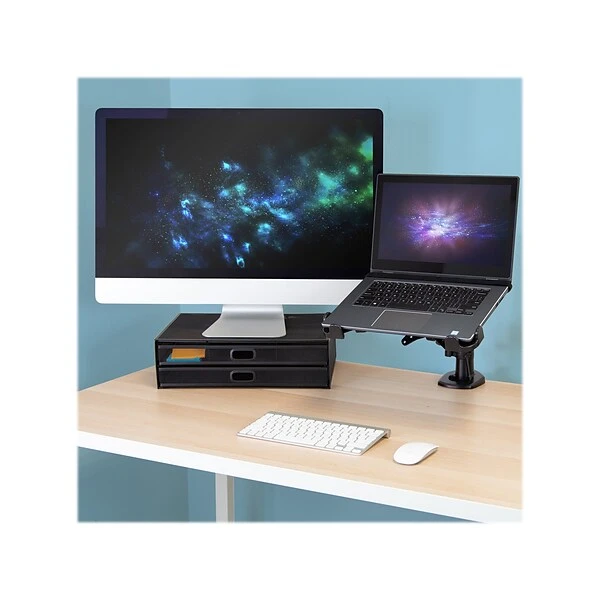 Mount-It! 12"-17.32" X 9.25" Steel Laptop Tray, Black (MI-5352T) - Image 6