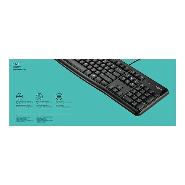 Logitech K120 Keyboard For EDU Wired, Black (920-010015) - Image 7