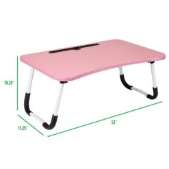 Mind Reader 23" X 15.25" Stainless Steel/Plastic Lap Desk, Pink (LBSTUDY-PNK)