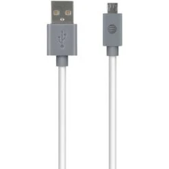 AT&T Charge & Sync USB To Micro USB Cable, White, 10 Ft. (MC10-WHT)