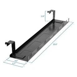 Mount-It! Under-Desk Cable Tray, Black (MI-7282)