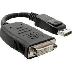 4XEM™ 9" Dual Link DisplayPort To DVI-I Male/Female Adapter Cable; Black