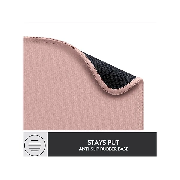 Logitech Studio Series Non-Skid Mouse Pad, Dark Rose (956-000037) - Image 3