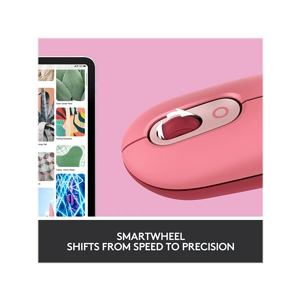 Logitech POP Wireless Ambidextrous Optical Mouse, Heartbreaker (910-006545) - Image 2