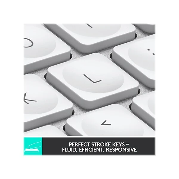 Logitech MX Keys Mini Wireless Ergonomic Keyboard, Pale Gray (920-010473) - Image 6