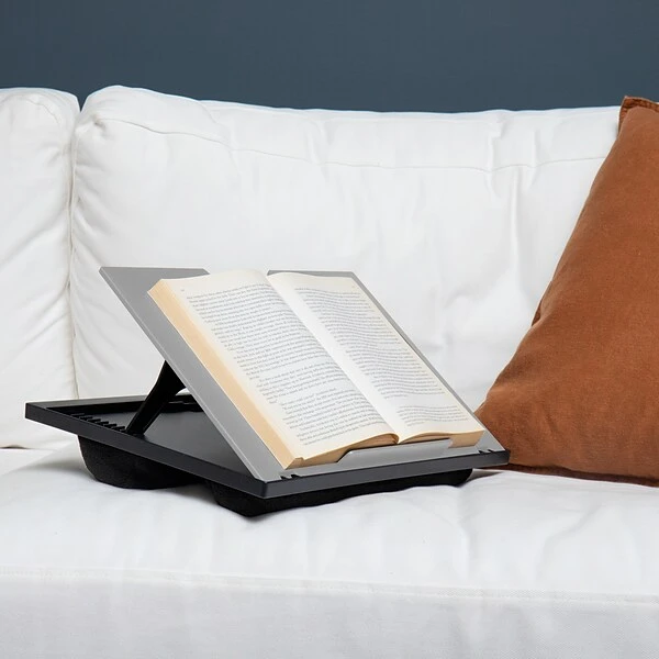 Mind Reader Anchor Collection 14.75" X 11" Plastic Adjustable 8 Position With Cushions Lap Desk, Gray (LTADJUST-GRY) - Image 4