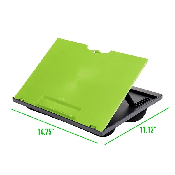 Mind Reader Anchor Collection 14.75" X 11" Plastic Adjustable 8 Position With Cushions Lap Desk, Green (LTADJUST-GRN) - Image 2