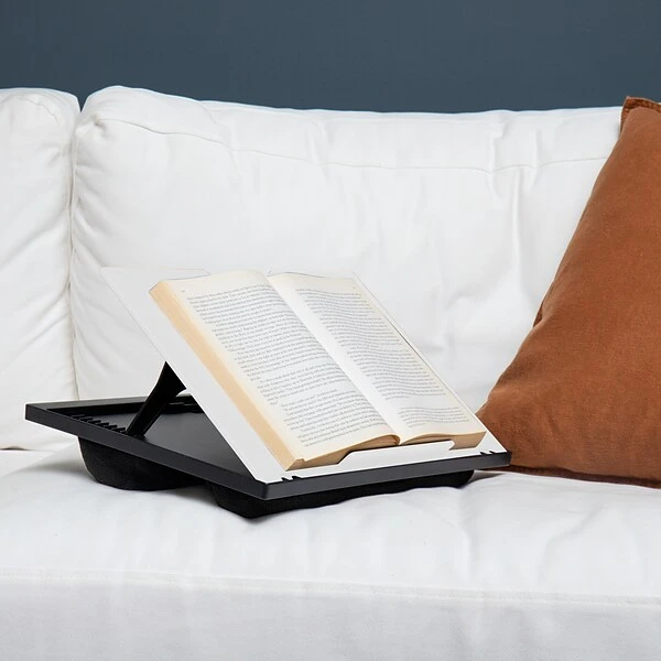 Mind Reader 14.76" X 11.3" Plastic Lap Desk, White/Black (LTADJUST-WHT) - Image 4