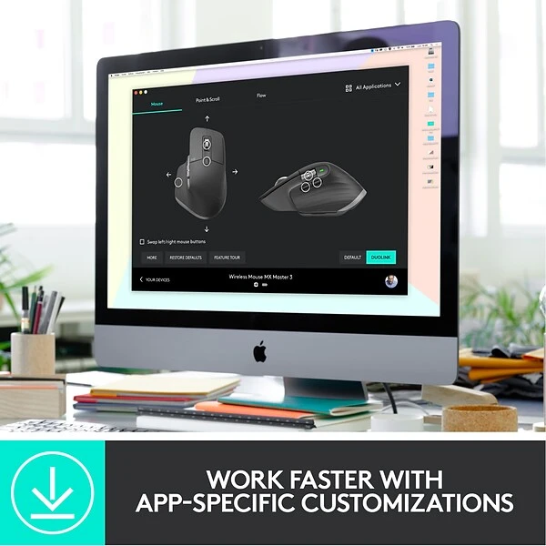 Logitech MX Master 3 Ergonomic Wireless Mouse, Mid Gray (910-005692) - Image 6