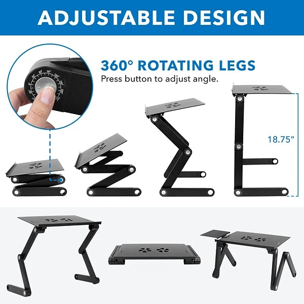 Mount-It! Adjustable Laptop Stand With Cooling Fans And Mouse Pad (MI-7211) - Image 6