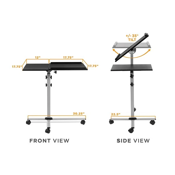 Mount-It! Rolling Adjustable Laptop Tray And Projector Cart (MI-7945) - Image 8