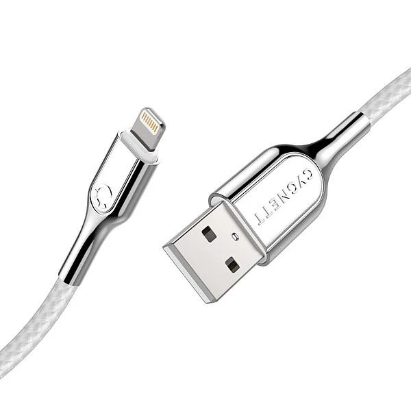Cygnett Armored Lightning To USB-A Charge And Sync Cable, 6', White (CY2686PCCAL) - Image 2