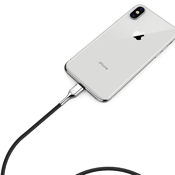 Cygnett Armored Lightning To USB-C Charge And Sync Cable, 3', Black (CY2799PCCCL) - Image 3