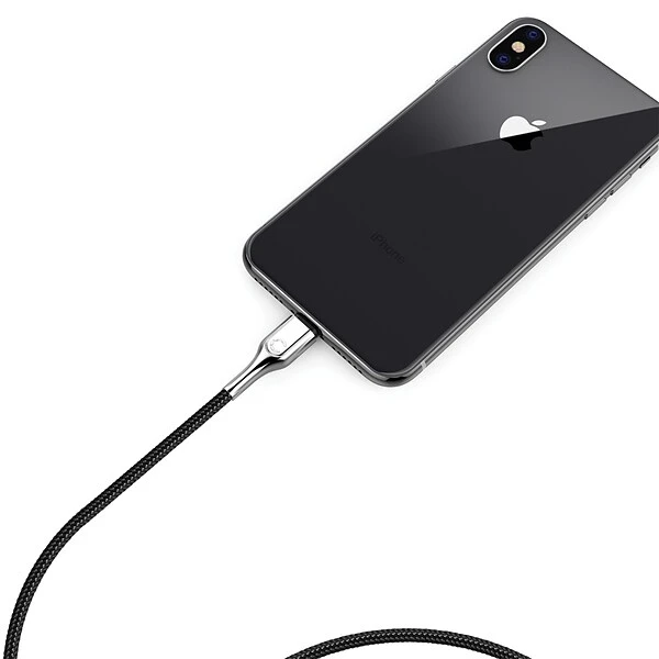 Cygnett Armored Lightning To USB-C Charge And Sync Cable, 3', Black (CY2799PCCCL) - Image 4