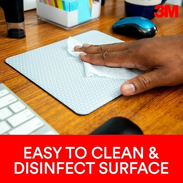 3M™ Precise™ Mouse Pad Enhances The Precision Of Optical Mice, Non-Skid, Foam Back, 9" X 8", Bitmap, (MP114-BSD1) - Image 4