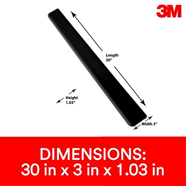 3M™ Gel Wrist Rest For Standing Desks, Wraps Around Edge Of Desk For Comfort, Non-Slip Back Stays In Place (WR200B) - Image 6