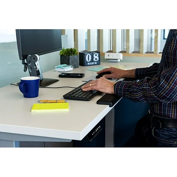 3M™ Gel Wrist Rest For Standing Desks, Wraps Around Edge Of Desk For Comfort, Non-Slip Back Stays In Place (WR200B) - Image 8