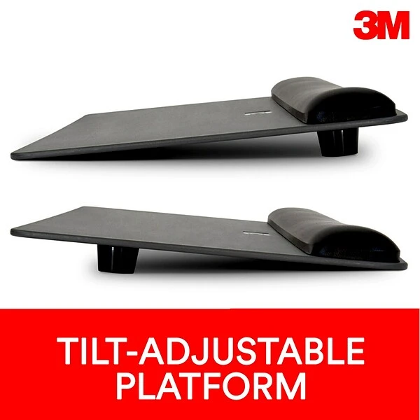 3M™ Gel Wrist Rest With Platform For Keyboard, Gray, Tilt Adjustable, Precise Mouse Pad (WR420LE) - Image 4
