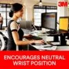 3M™ Gel Wrist Rest For Keyboards, Black, Easy To Clean Cover, Anti-microbial Product Protection (WR310LE)