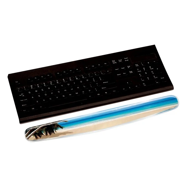 3M™ Wrist Rest For Keyboards, Beach Design, Easy To Clean Cover, Non-skid Backing (WR308BH) - Image 7